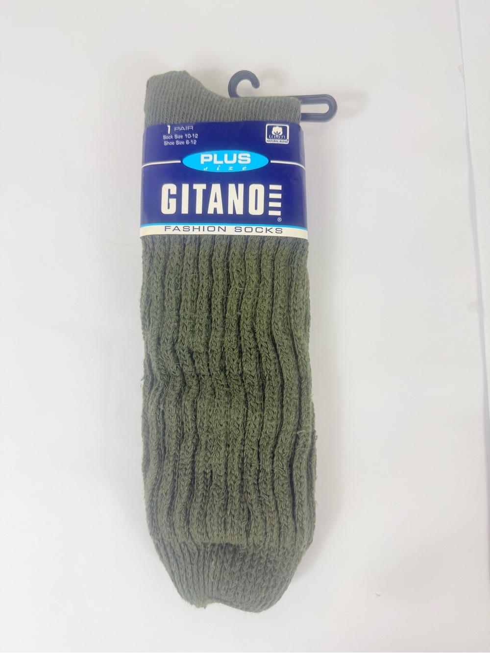 Vintage 90’s Gitano Slouch Socks Cotton Blend Green New Old Stock USA Made